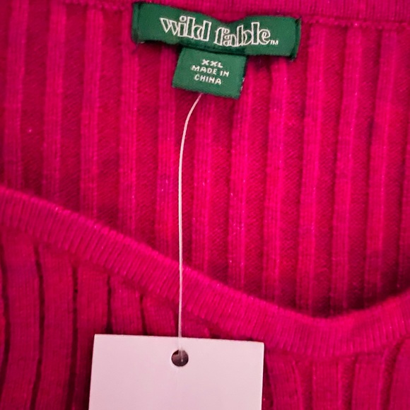 *DONATED* WF NWT Plum Purple Ribbed Sweetheart Neck Long Sleeve Sweater Top - Picture 14 of 14